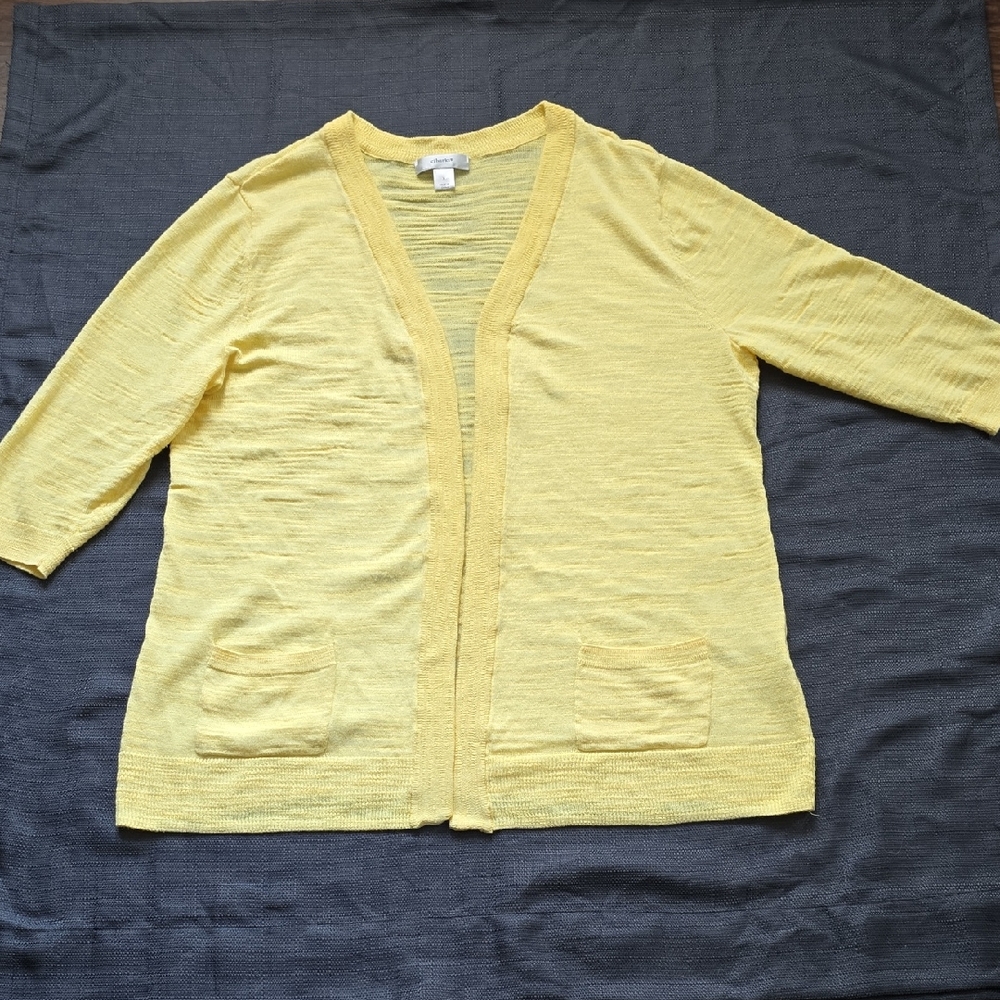 CJ Banks Light Yellow Women's Cardigan